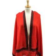 Handmade Ruby Embroidered Wrap