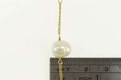 14K Yellow Gold 8.7mm Pearl Vintage Beaded Chain Necklace