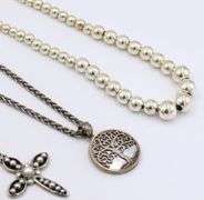 Group lot of vintage 925 sterling silver necklaces