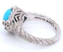 925 Sterling silver Judith Ripka turquoise ring