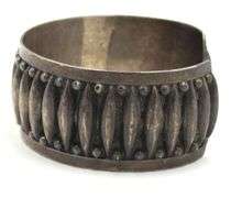 Vintage 925 sterling silver signed engraved cuff bangle