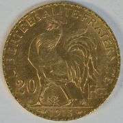 Choice BU 1912 France 20 Francs Gold 'Rooster'