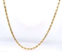 14kt Yellow gold Rope chain necklace