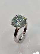 Huge Rare 8.25 Ct VVs1 Ice Blue Lab Simulated Diamond Ring