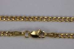 14k Yellow Gold-Hollow Curb Link Chain 2.5mm Necklace 18"