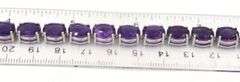 925 Sterling silver oval amethyst link bracelet