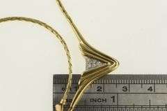 14K Yellow Gold Vintage Diamond Chevron Square Chain Necklace
