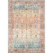 Antique Area Rug Thin Washable Distressed Rug