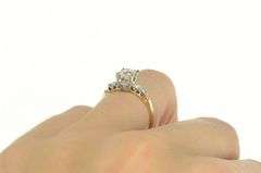 14K Yellow Gold 0.80 Ctw 1940's Diamond Classic Engagement Ring