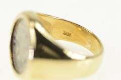 14K Yellow Gold 1755 Spanish 1/2 Real Coin Statement Ring