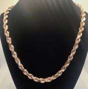GORGEOUS SOLID 14K ROSE GOLD ROPE CHAIN