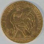 Super choice BU 1912 France 20 Francs Gold 'Rooster'