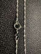 10k White Gold Solid Singapore Rope Link Chain 1.1mm Necklace 24"