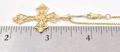 Honorable 14K Yellow Gold Cross Pendant Necklace