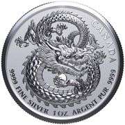 2019 Canada Lucky Dragon High Relief 1 Ounce Silver Coin