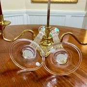 New 10-Inch Tiffany & Co Clear Crystal Column Candle Holders