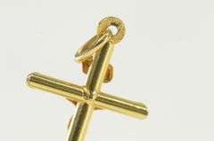 14K Yellow Gold Cross Crucifix Christian Faith Symbol Charm/Pendant