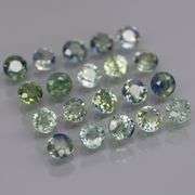 Heated only! 3.55ct blue green Sapphire set