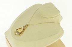 14K Yellow Gold 1850's Virgin Mary Diamond Antique Pendant
