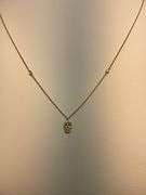 BRAND NEW 14K GOLD AND DIAMOND STATION NECKLACE EWITH DIAMOND THAI BUDHA