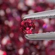 Ravishing 5.65ct rich red Rhodolite Garnet set