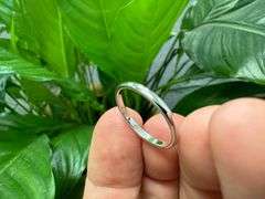 14k White Solid Gold 2mm Comfort Fit Domed Plain Men's Women's Wedding Band Size 7