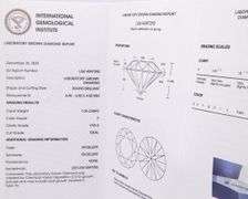 1.03ctw round brilliant cut lab grown diamond