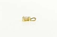 14K Yellow Gold 0.50 Ct Pear Diamond Solitaire Vintage Pendant