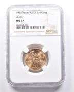1981 Mo Mexico 1/4 Onza Gold Libertad MS67 NGC