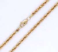 14kt Yellow gold rope chain necklace