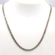 Vintage 925 sterling silver braided bracelet and Italian sterling silver fancy link necklace