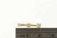 14K Yellow Gold 0.22 Ctw Round Diamond Tiered Bar Pendant