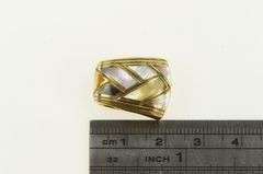 14K Yellow Gold Asch Grossbardt Mother of Pearl Pendant