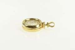 14K Yellow Gold 0.50 Ctw Diamond Filled Capsule Round Charm/Pendant