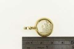 14K Yellow Gold 0.50 Ctw Diamond Filled Capsule Round Charm/Pendant