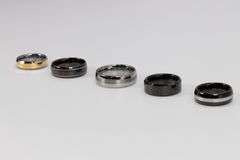 Lot of 5 Tungsten Carbide Rings in Various Sizes