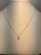 BRAND NEW 14K GOLD AND DIAMOND STATION NECKLACE EWITH DIAMOND THAI BUDHA