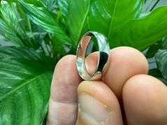 14k White Solid Gold 5mm Comfort Fit Domed Plain Men's Women's Wedding Band Size 13