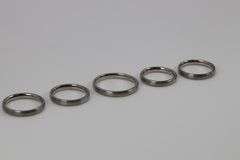 Lot of 16 Titanium Rings Brushed Finish Various Sizes 3mm Bands