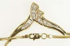 14K Yellow Gold 0.50 Ctw Baguette Diamond Chevron Necklace