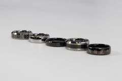 Lot of 5 Size 13 Tungsten Carbide Rings in Various Styles