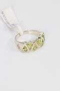 Sterling Silver Natural Peridot Gemstone Ring Size 8