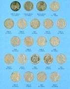 Album of 65 Jefferson Nickels 1938-1961-D w/War Nickels