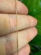 10k Yellow Gold Solid Box Link Chain 0.7mm Necklace 24"