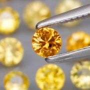 Glittering 3.52ct set of 29 golden Songean Sapphires