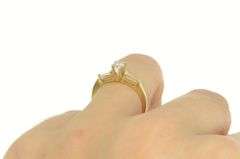 14K Yellow Gold 0.55 Ctw Diamond VVS Baguette Engagement Ring