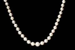 Glowing Graduated Japanese Pearl Necklace