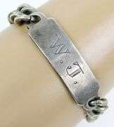 Vintage Men's Heavy Sterling Silver I.D. Bracelet