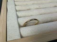 14k Yellow Solid Gold 2mm Domed Plain Men's Women's Wedding Band Size 9