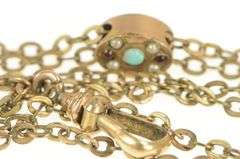 Gold Filled Victorian Opal Slide Pocket Watch Steampunk Necklace